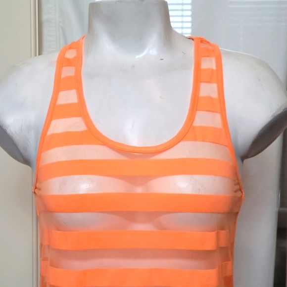 Dots Orange Striped Tank Top - Picture 2 of 6